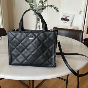 Kate Spade Emerson Place Sam quilted satchel in black